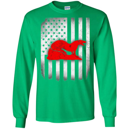 Mongoose Flag Of United States T-shirt Irish Green