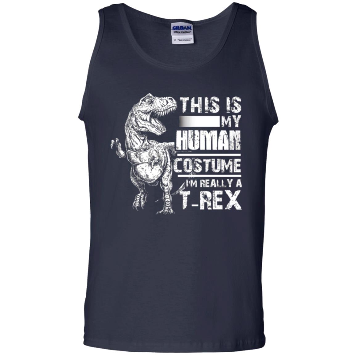 Dinosaus T-shirt This Is My Human Costume Shirt Human Navy