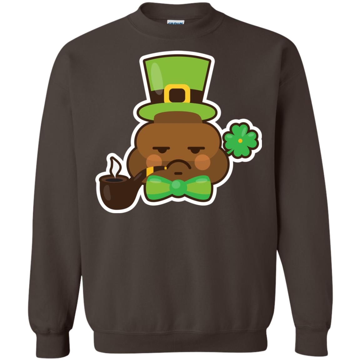Saint Partick's Day T-shirt Leprechaun Poop Emoji With Patrick Hat Dark Chocolate