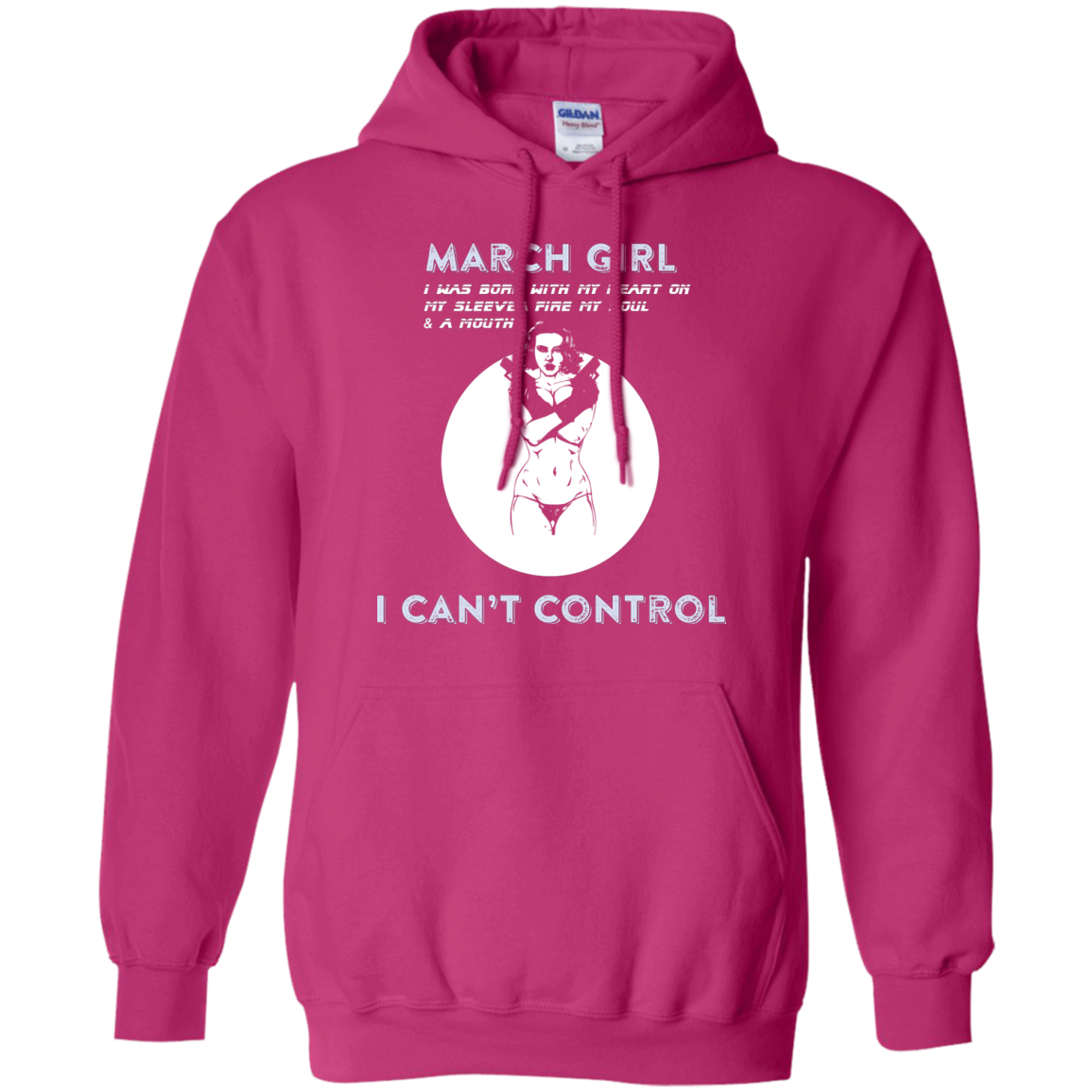 March Girl I Was Born With My Heart T-shirt Heliconia