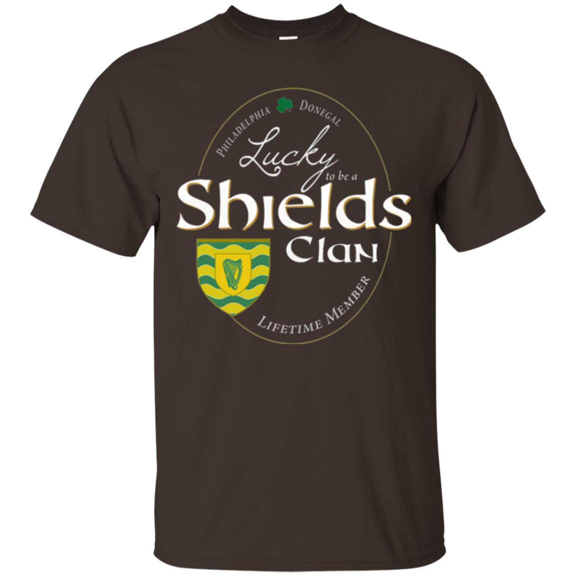 St Patricks Day T-shirt Shields Clan Lucky Lifetime Member T-shirt Dark Chocolate