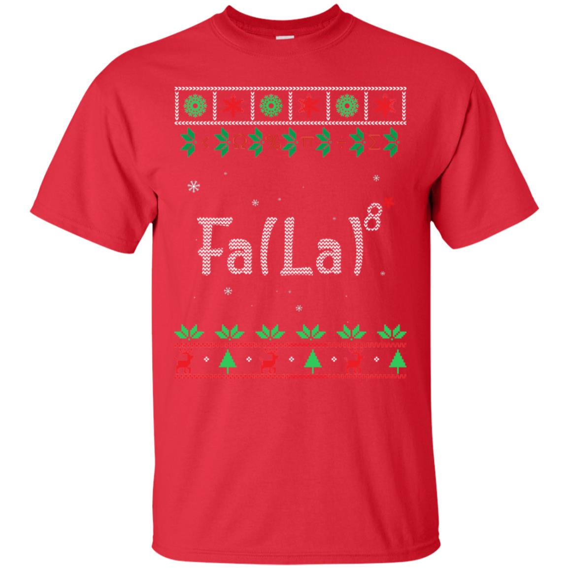 Fa La La La Mathematics X-mas Gift Shirt Red