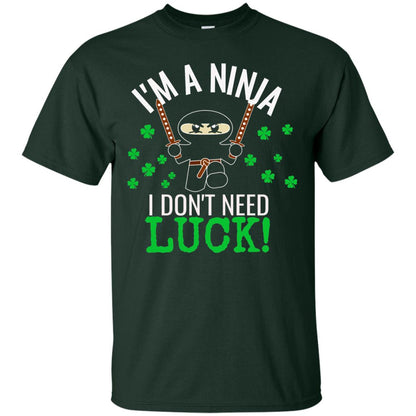 Ninja Luck Green St. Patrick_s Day T-shirt Forest