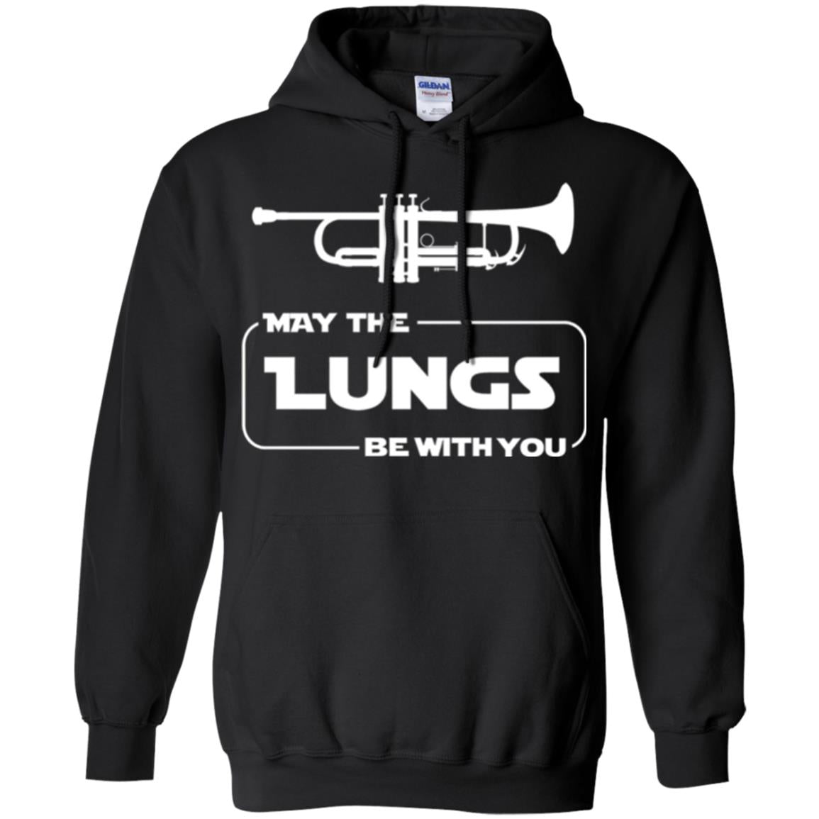 Funny Trumpet Player T-shirt May The Lungs Be With You Black