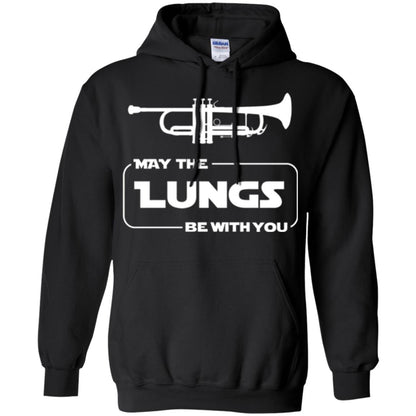 Funny Trumpet Player T-shirt May The Lungs Be With You Black
