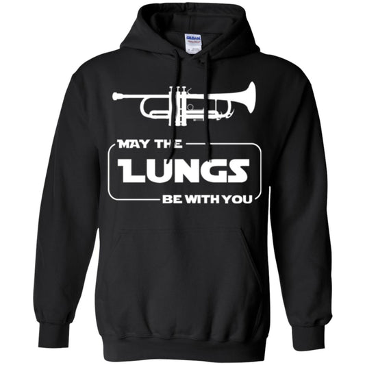 Funny Trumpet Player T-shirt May The Lungs Be With You Black