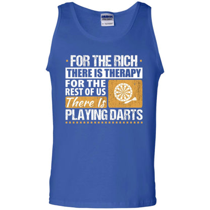 Dart Game T-shirt For The Rich There Is Therapy Playing Darts Royal