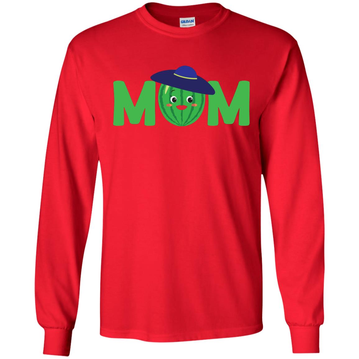 Mom Watermelon Funny Summer Melon Fruit Shirt For Mommy Red