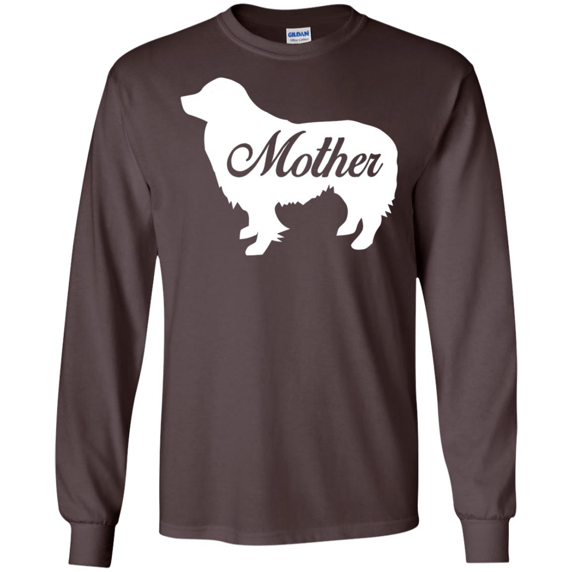 Border Collie Dog Mom T-shirt Dark Chocolate