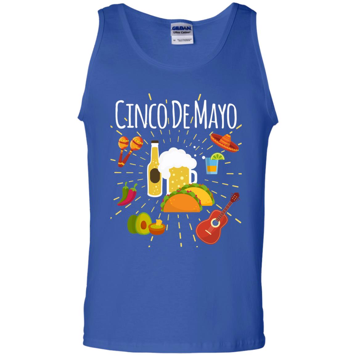 Cinco De Mayo Beer Tacos Guitar Mexico Shirt Royal