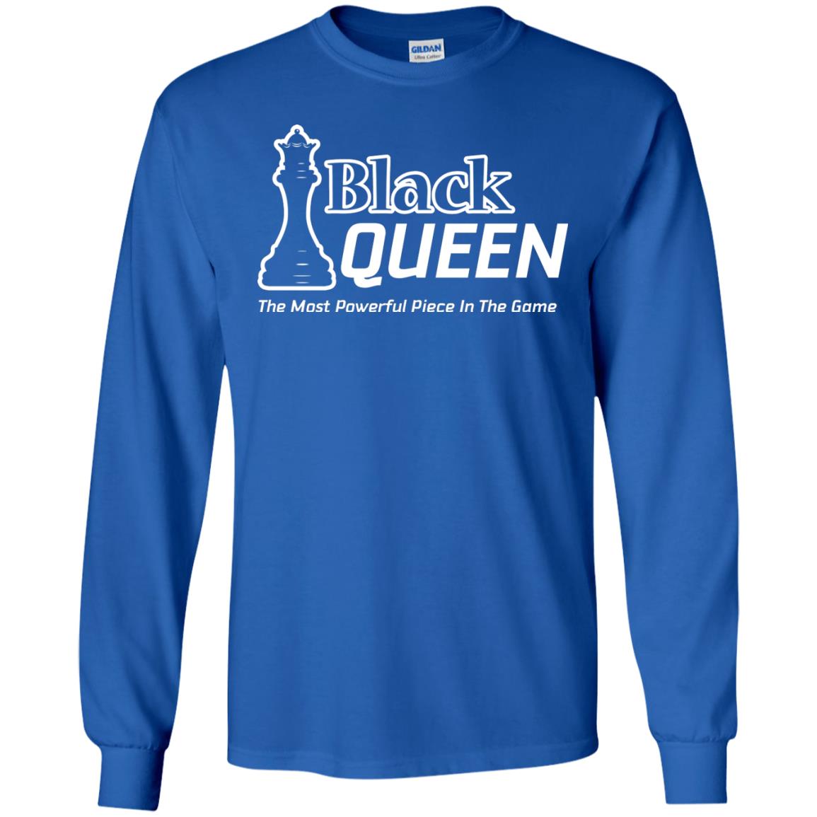 Black Queen Proud Black Woman African American T-shirt Royal