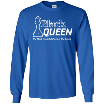 Black Queen Proud Black Woman African American T-shirt Royal
