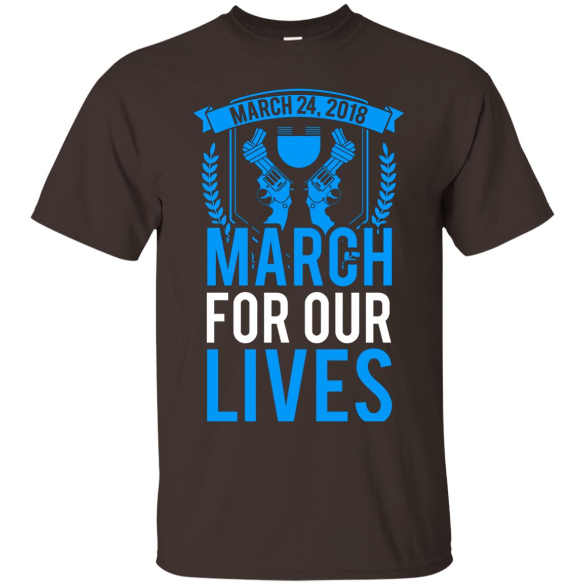 Anti Gun T-shirt March For Our Lives March 24 2018 Dark Chocolate