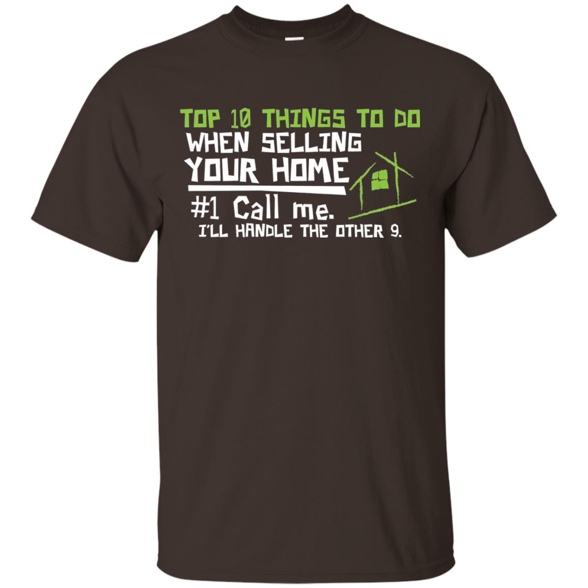 Top 10 Things To Do When Selling Your Home Funny Realtor T-shirt Dark Chocolate