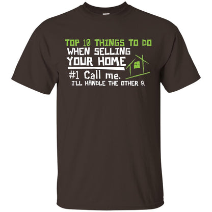 Top 10 Things To Do When Selling Your Home Funny Realtor T-shirt Dark Chocolate