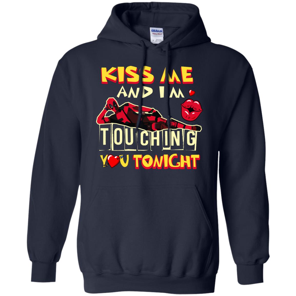 Kiss Me And I'm Touching You Tonight Film Lover T-shirt Navy