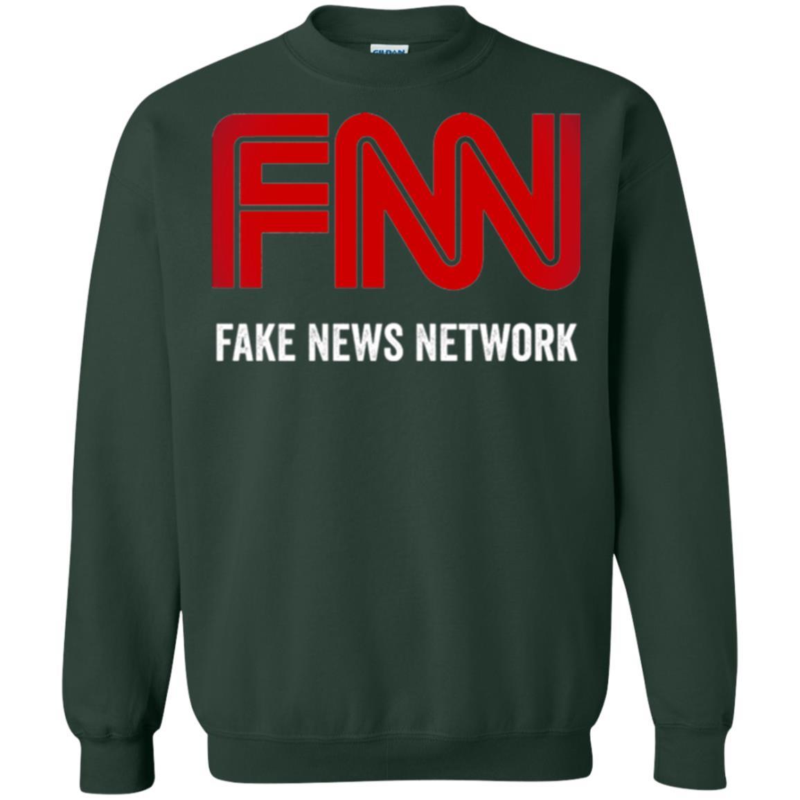 Anti Trump T-shirt Fnn The Fake News Network Forest Green