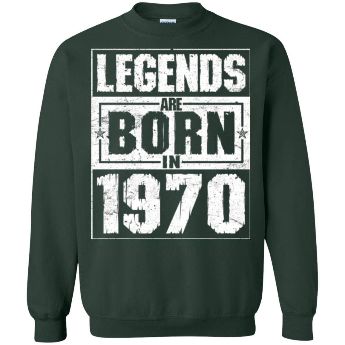 Brithday T-shirt Legends Are Born In 1970 Forest Green