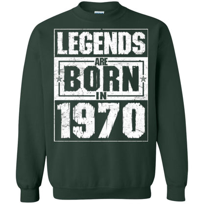 Brithday T-shirt Legends Are Born In 1970 Forest Green