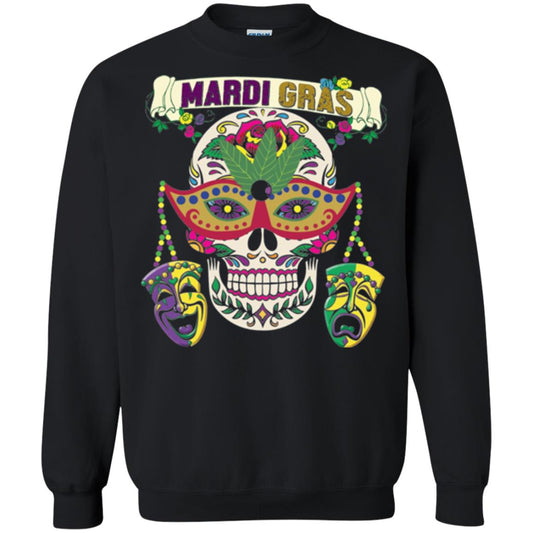 Mardi Gras Skull T-shirt Black