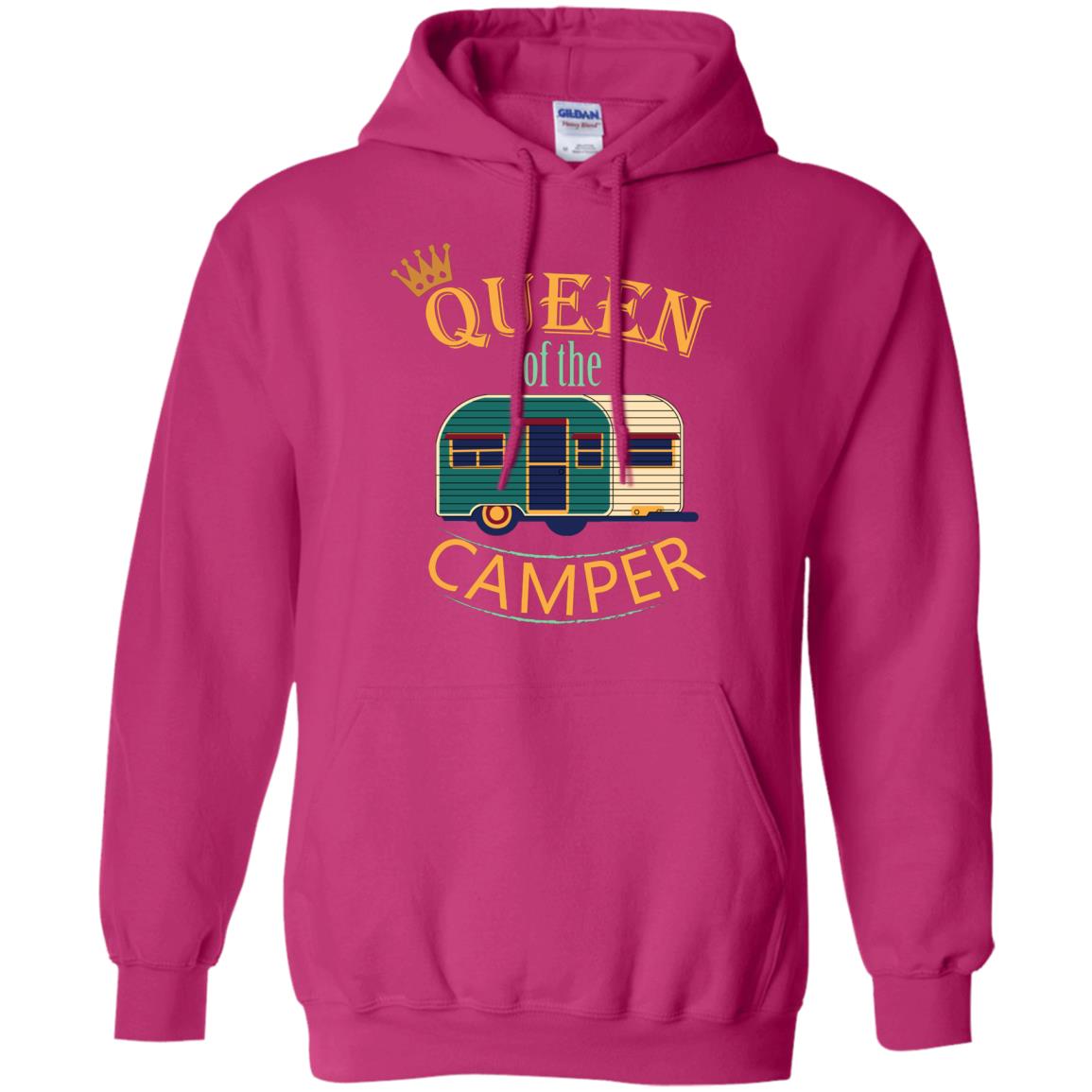 Queen Of The Camper Camping Lover Shirt Heliconia
