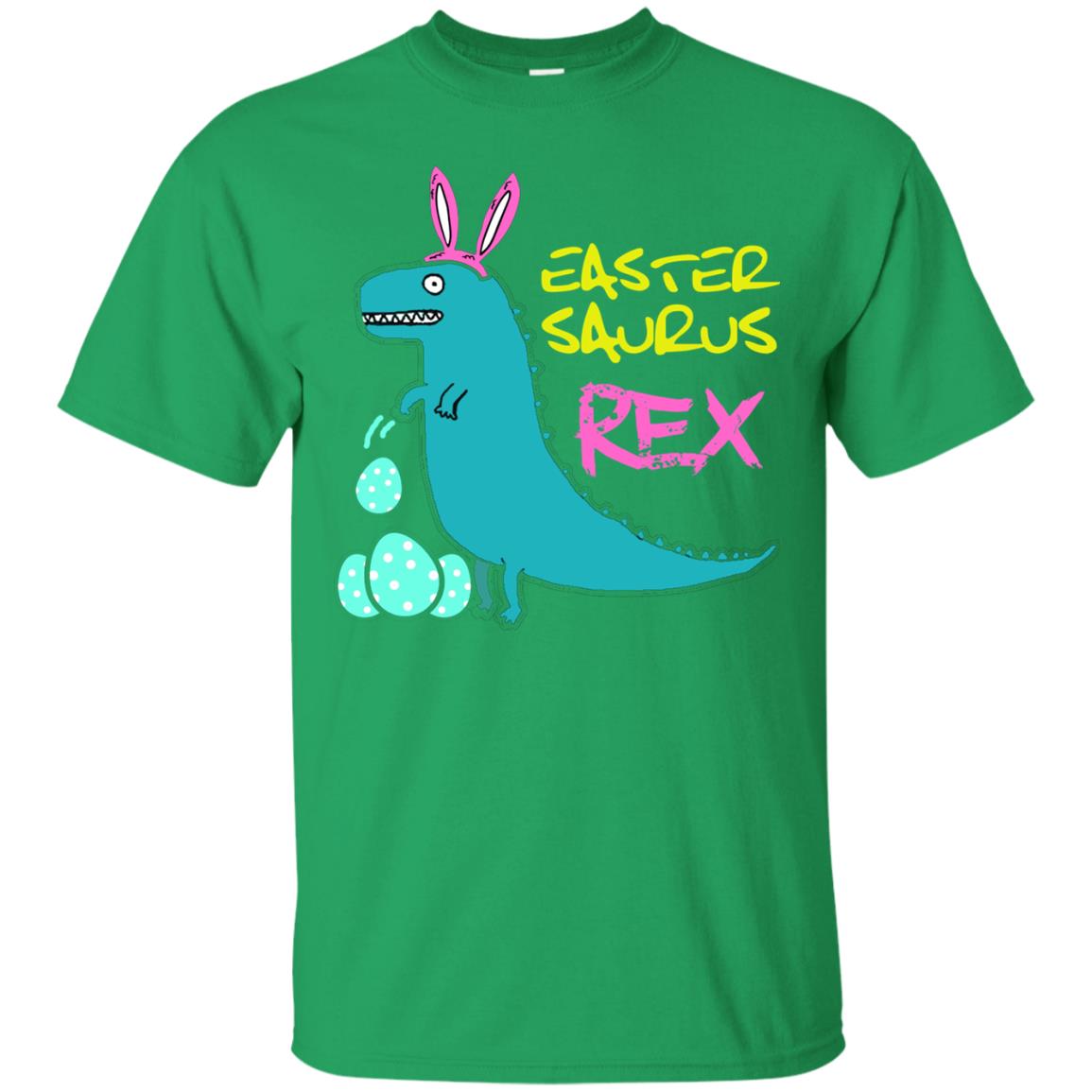 Easter Saurus Trex Bunny Dinosaur T-shirt Irish Green