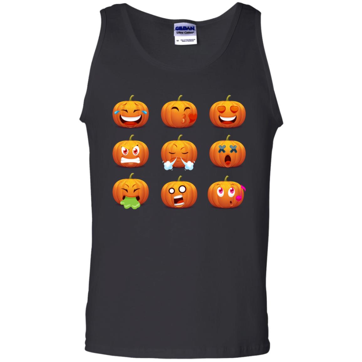 Funny Pumpkins Emoji Halloween Gift Shirt Black