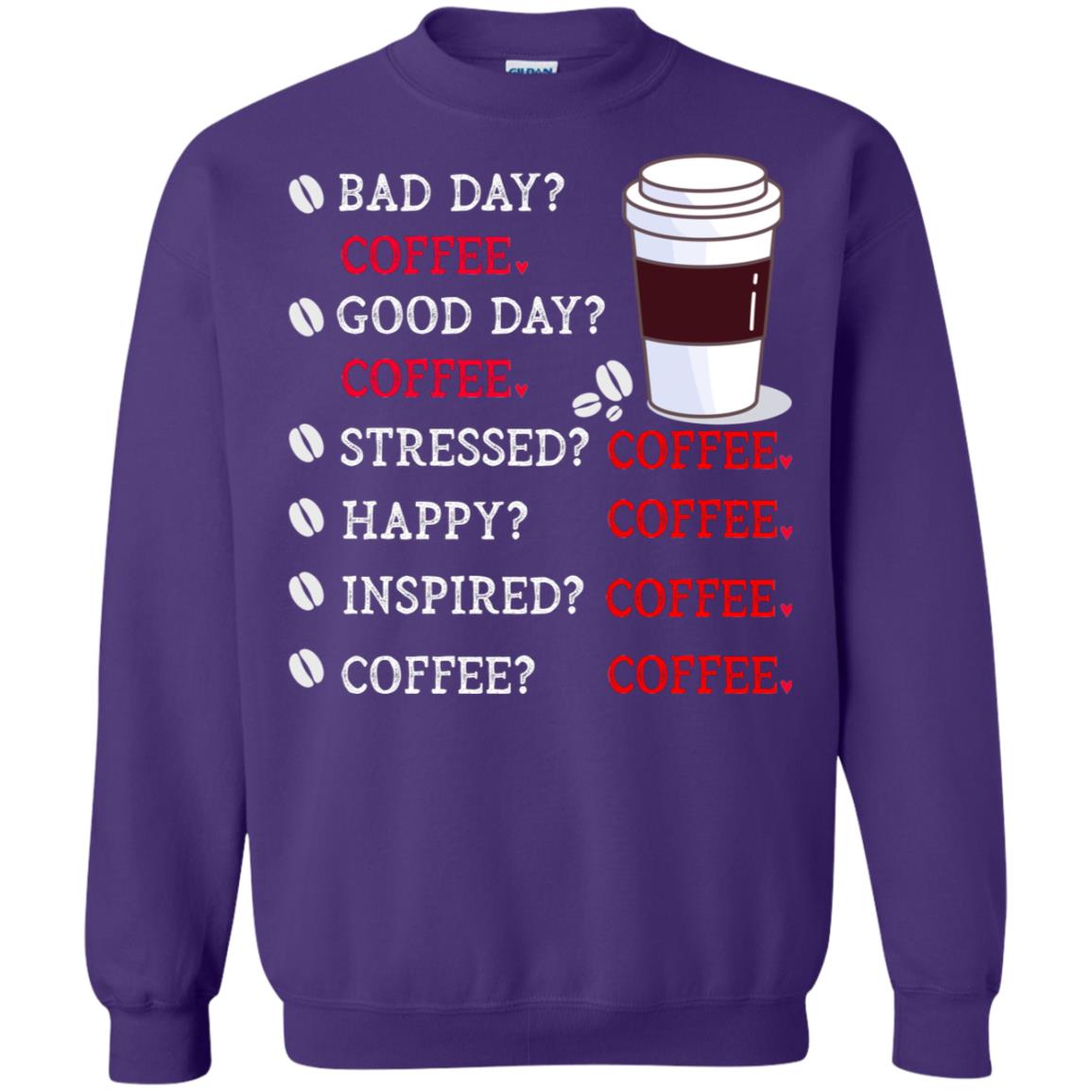 Coffee Idea Gift Shirt For Mens Womens Purple