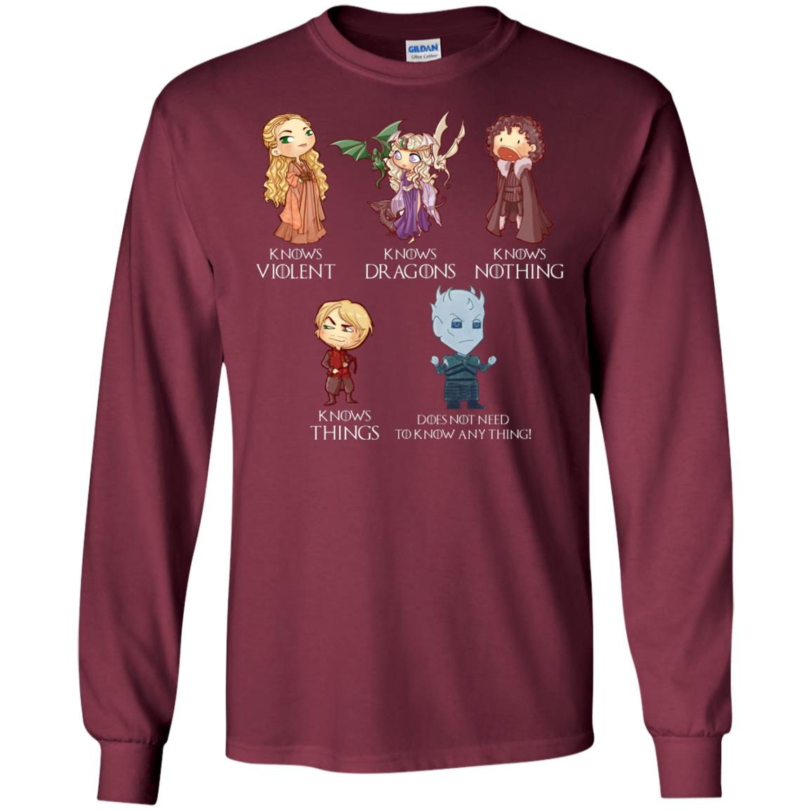 Know Something Game Of Thrones Fan T-shirt Maroon
