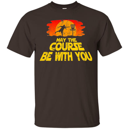 Disc Golf T-shirt May The Course Be With You Dark Chocolate