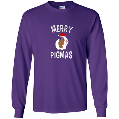 Guinea Pig Lover T-shirt Merry Christmas Pigmas Purple