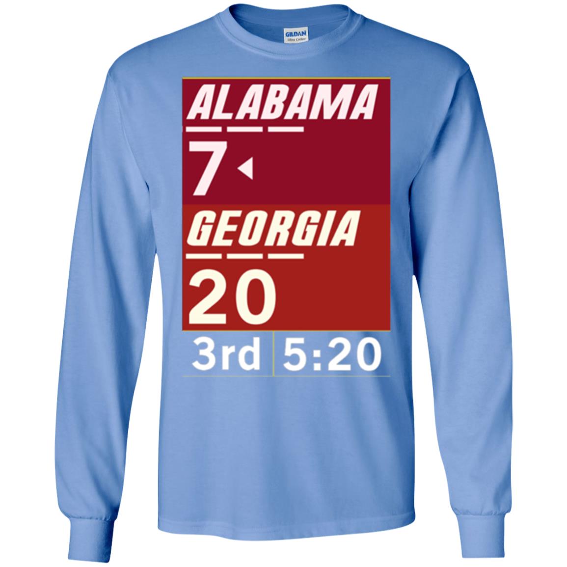 Football Lover T-shirt Alabama 26-23 Comeback Win 2-sided Carolina Blue