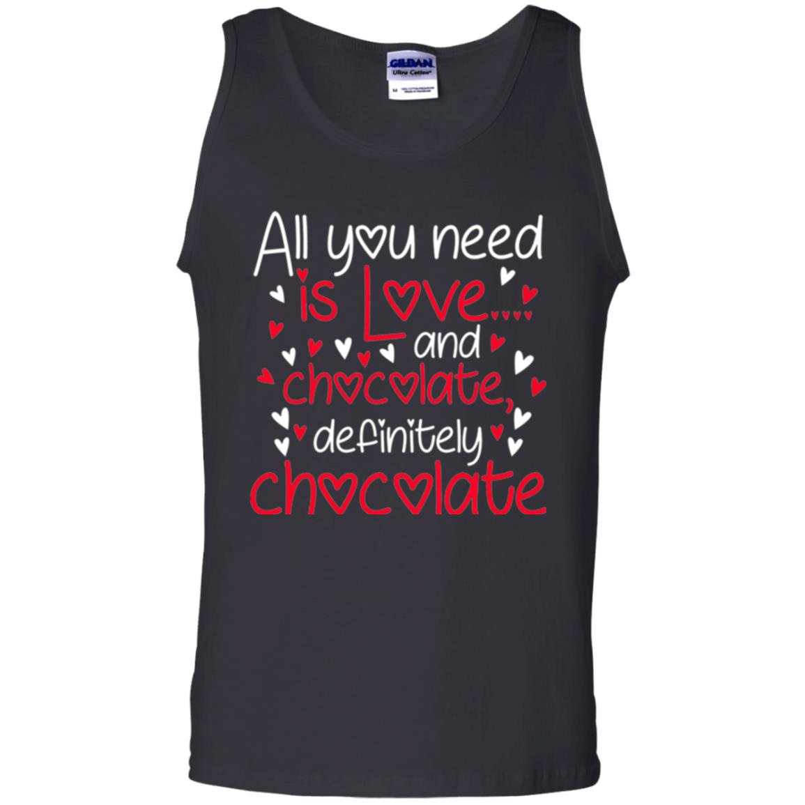 Valentines Day T-shirt All You Need Love And Chocolate Black