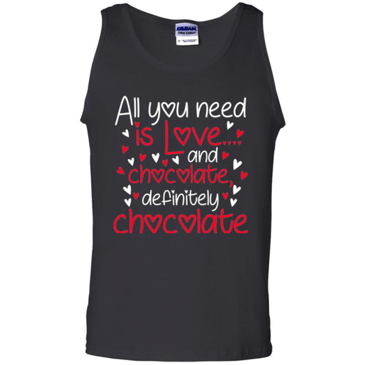 Valentines Day T-shirt All You Need Love And Chocolate Black