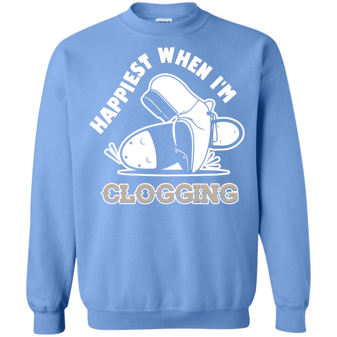 Clogger T-shirt Happiest When I'm Clogging Carolina Blue