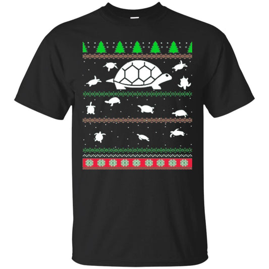 Christmas T-shirt Turtle Lover Merry Christmas Black