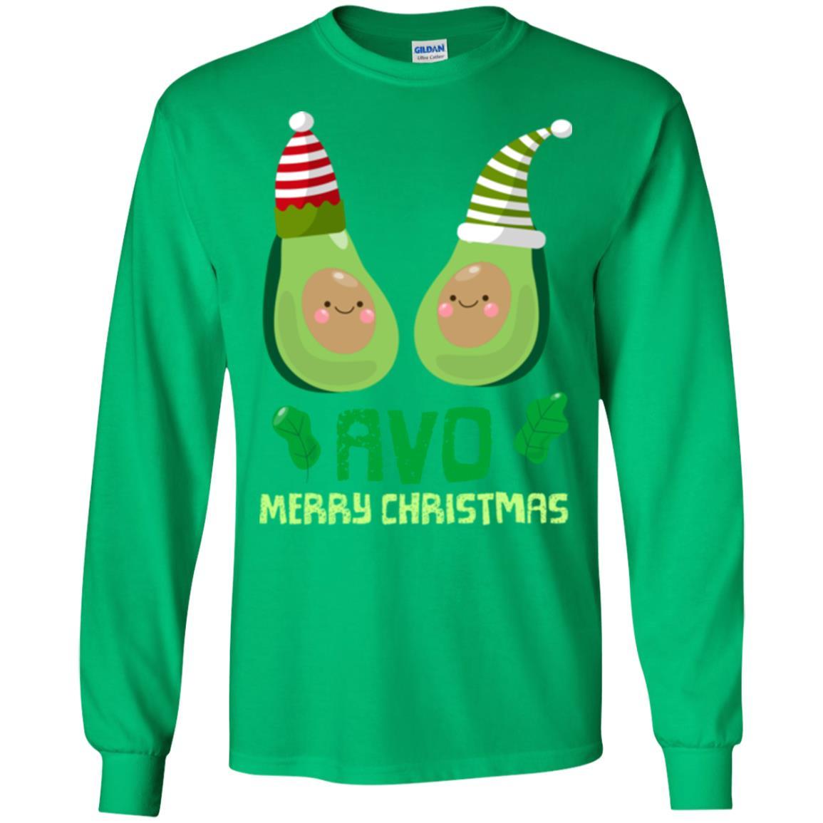 Avocado Merry Christmas T-shirt Irish Green