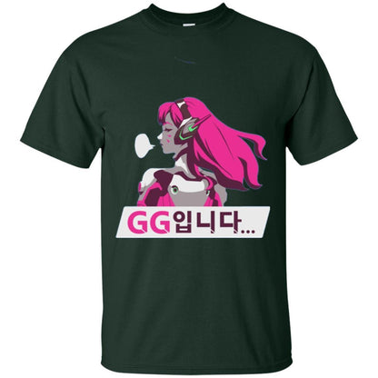 Overwatch D. Va Gg Spray T-shirt Forest Green