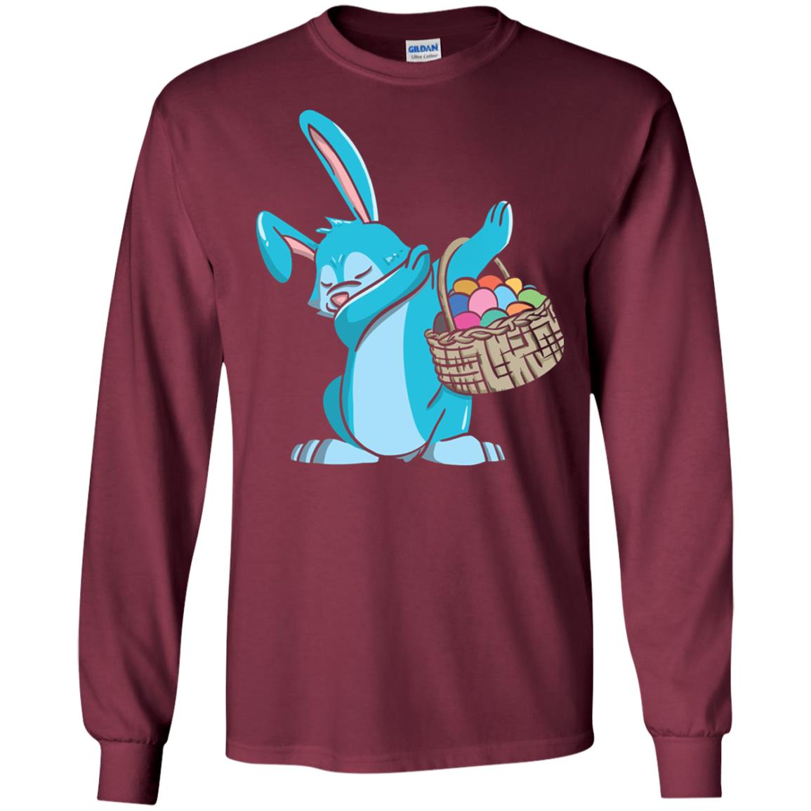Easter Bunny Dab Easter Shirt Maroon
