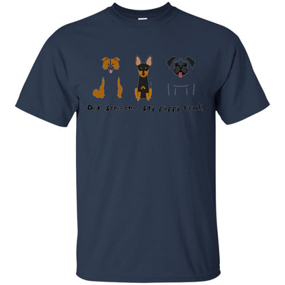 Puppy Bowl Football Funny Dog T-shirt Navy