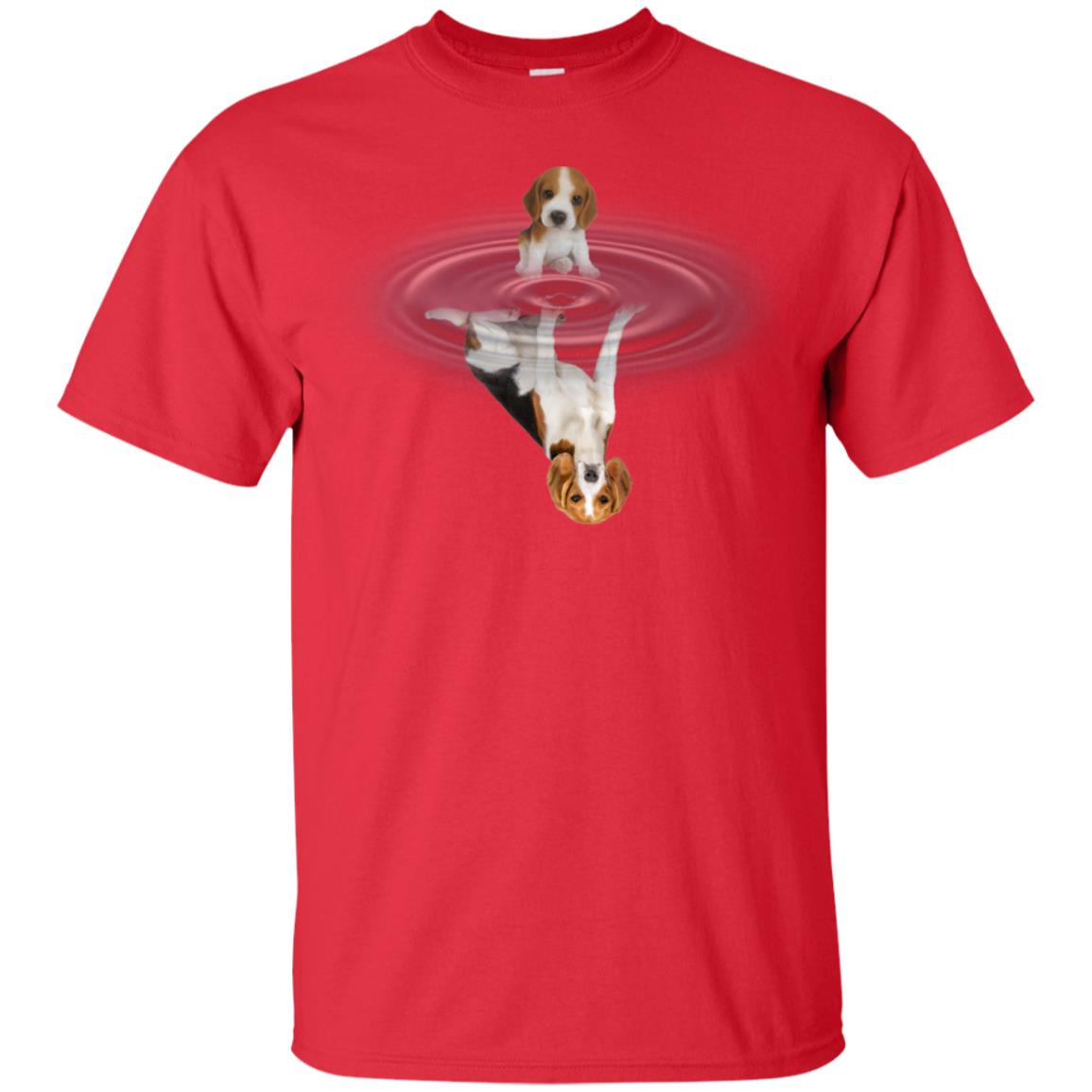 Little Beagle And Big Shadow Shirt Red