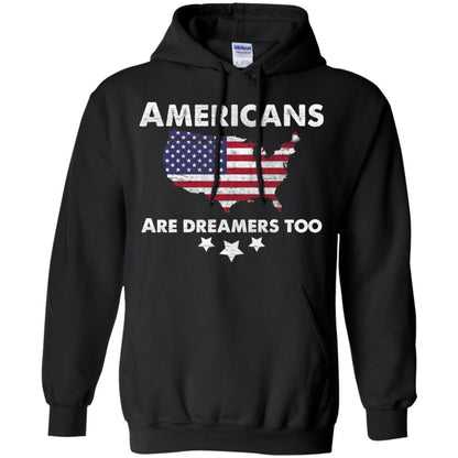 Anti Trump T-shirt Americans Are Dreamers Too Black