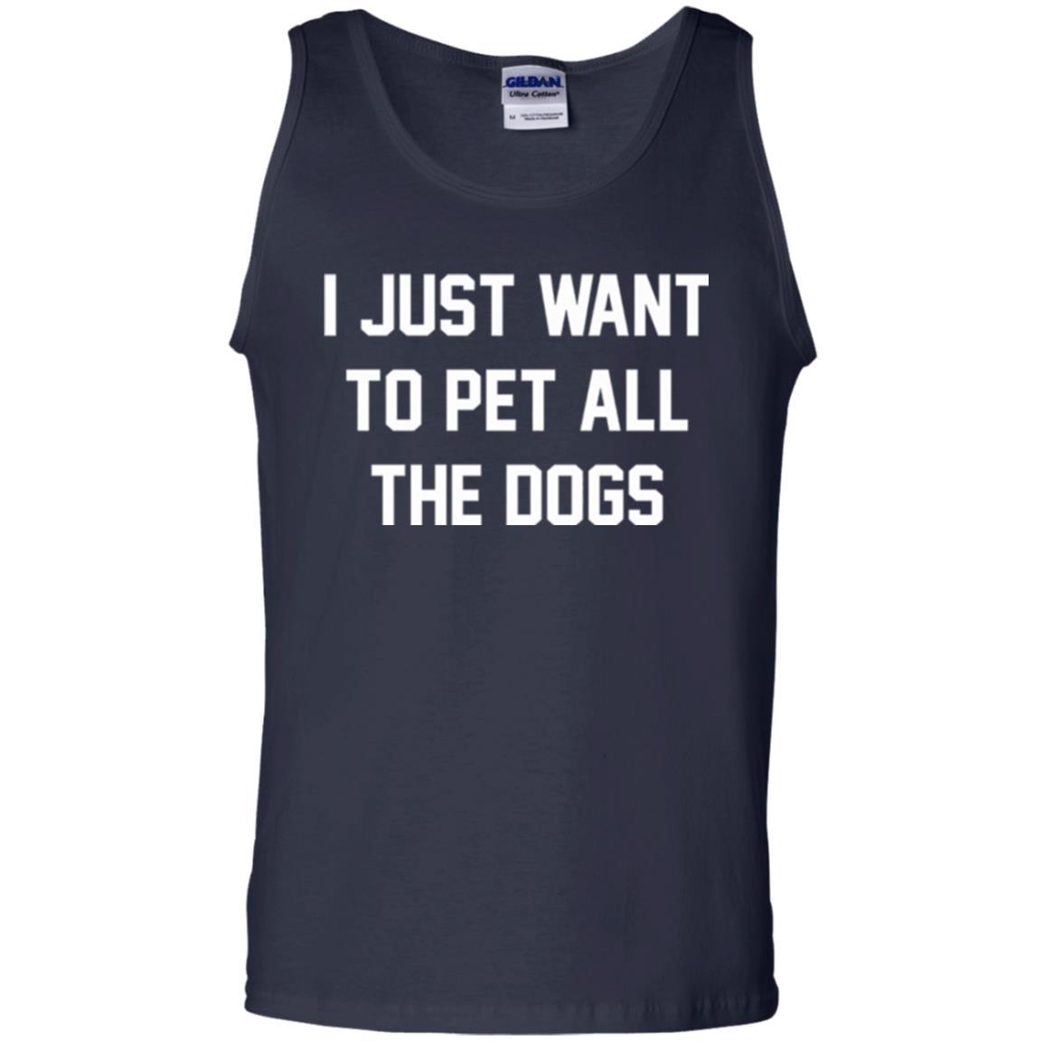 Dog Lover T-shirt I Just Want To Pet All The Dogs Navy