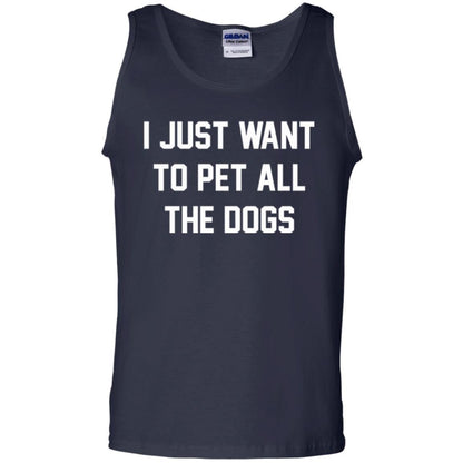 Dog Lover T-shirt I Just Want To Pet All The Dogs Navy
