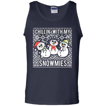 Christmas T-shirt Chillin' With My Snowmies Navy