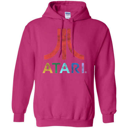 Colorful Retro Atari Gaming Logo T-shirt Heliconia