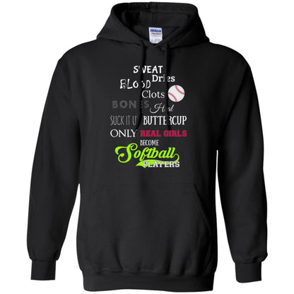 Softball T-shirt Sweet Dries Blood Clots Bones Black