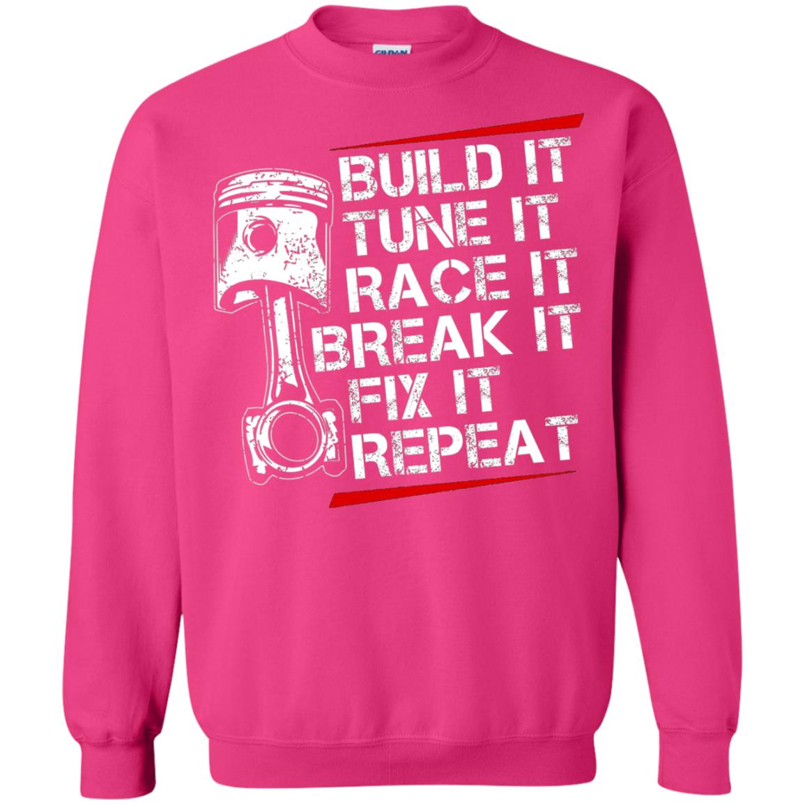 Build It Tune It Race It Break It Fix It Repeat Racecar Steps T-shirt Heliconia