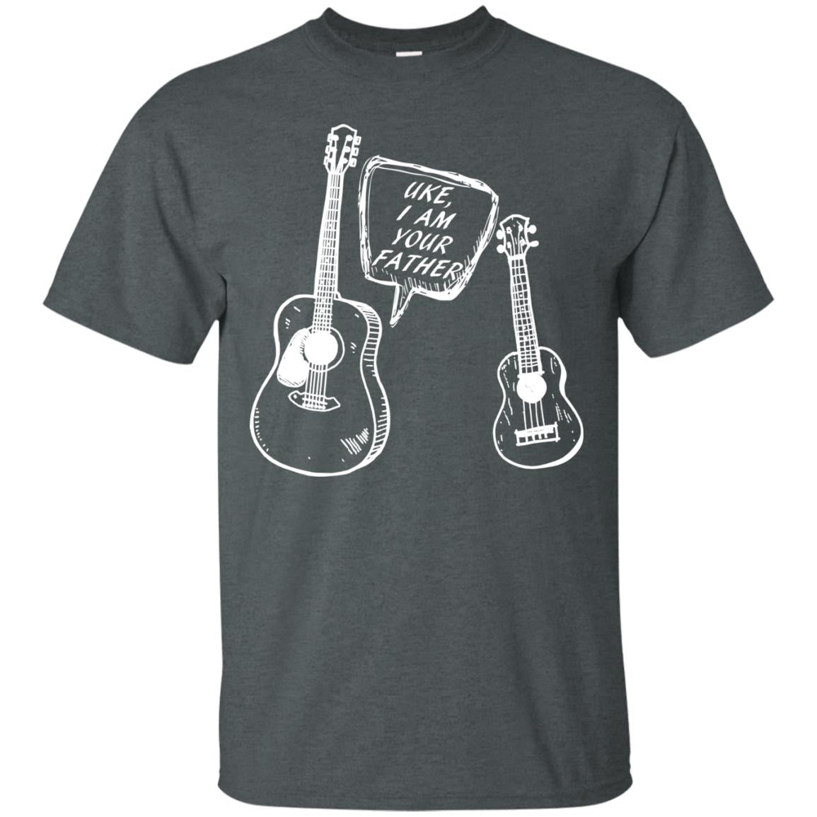 Ukelele I Am Your Father Funny Guitar Saying Shirt For Music Lovers Dark Heather