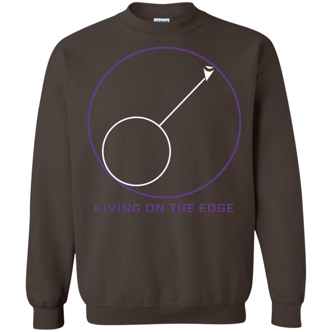 Gamer T-shirt Living On The Edge Run From The Storm Dark Chocolate